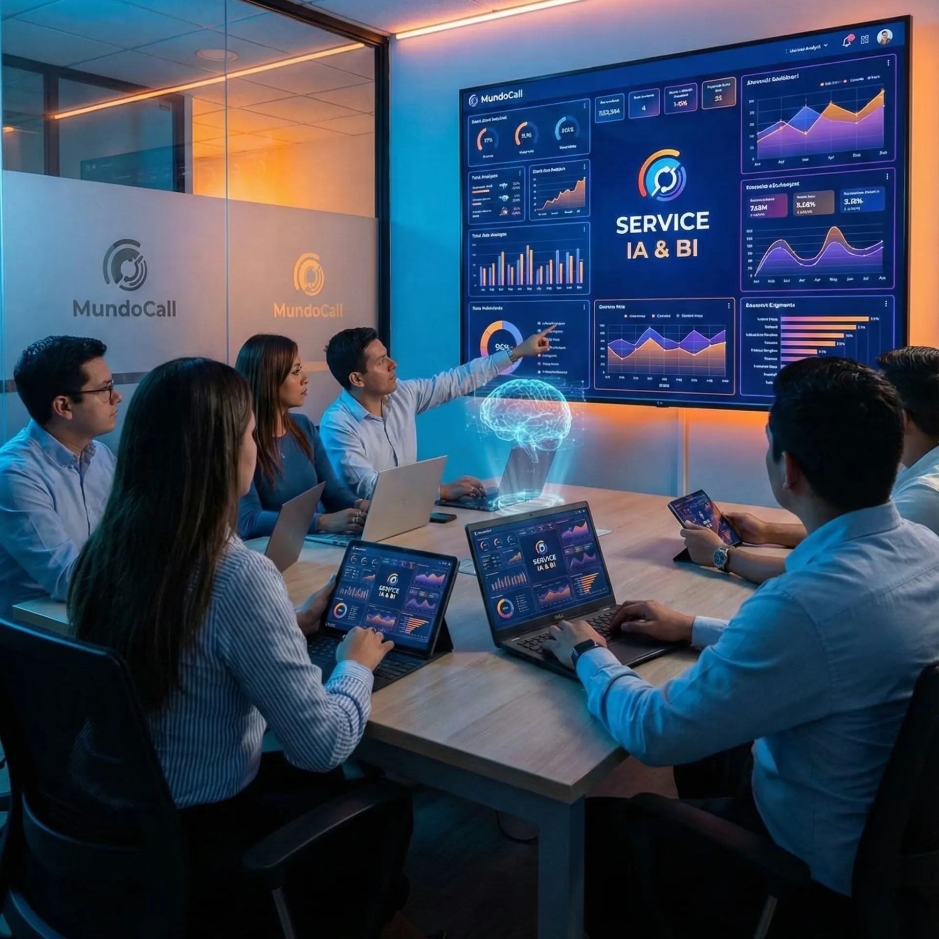Centro de datos con análisis de inteligencia artificial
