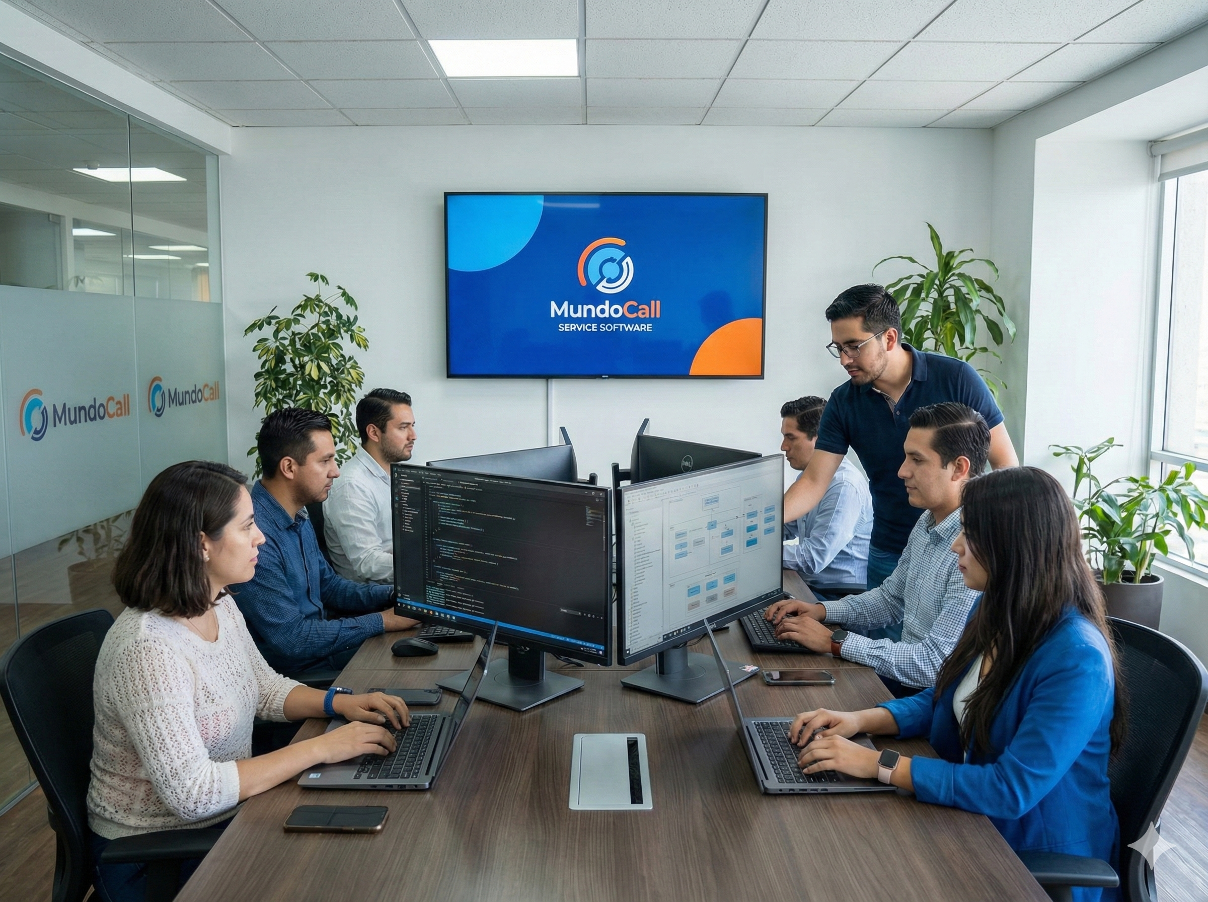 Desarrolladores programando soluciones personalizadas